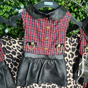 D.O.G Plaid ‘n’ Pleather Dress